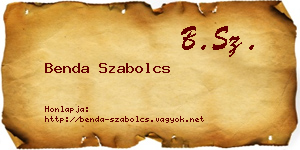 Benda Szabolcs névjegykártya